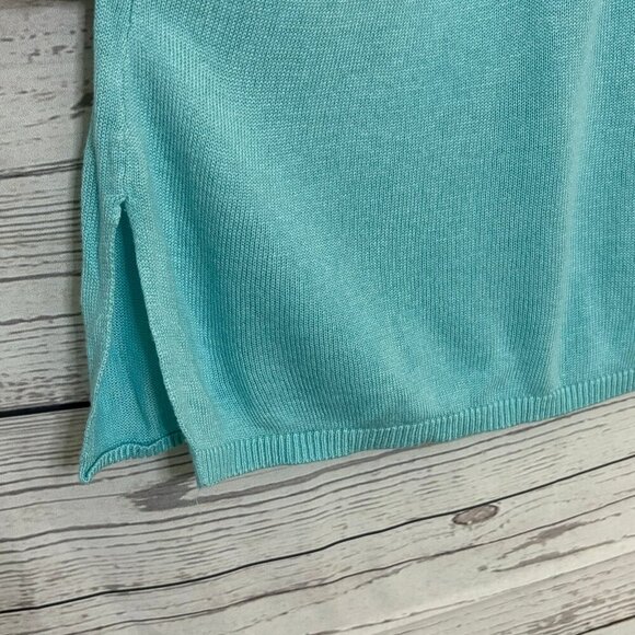 Lane Bryant Aqua Half Sleeve Knit Top 14/16 - Picture 4 of 7